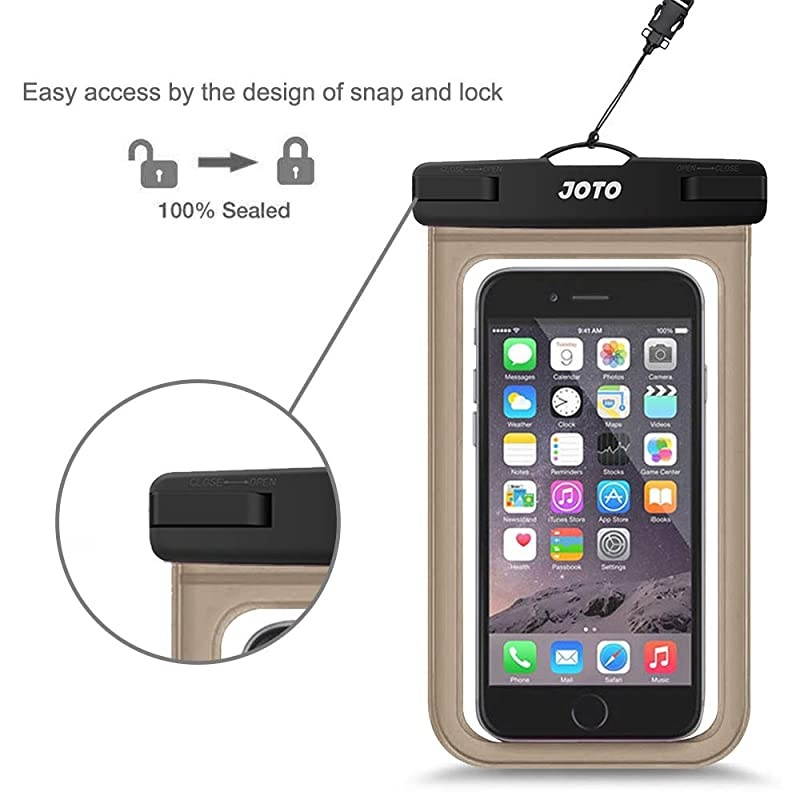 Universal Waterproof Pouch Cellphone Dry Bag Case for iPhone 12 Pro Max 11 Pro Max Xs Max XR X 8 7 6S Plus SE, Galaxy S20 Ultra S20+ S10 Plus S10e /Note 10+ 9, Pixel 4 XL up to 7" -Clearpurple