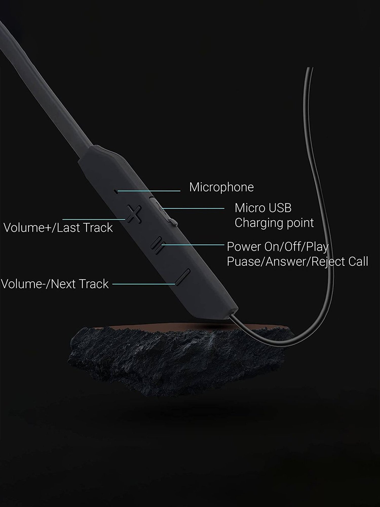 EYNK Grooves PowerBoat Sports BT-Max 36 Hours Playtime Bluetooth Neckband (Black)