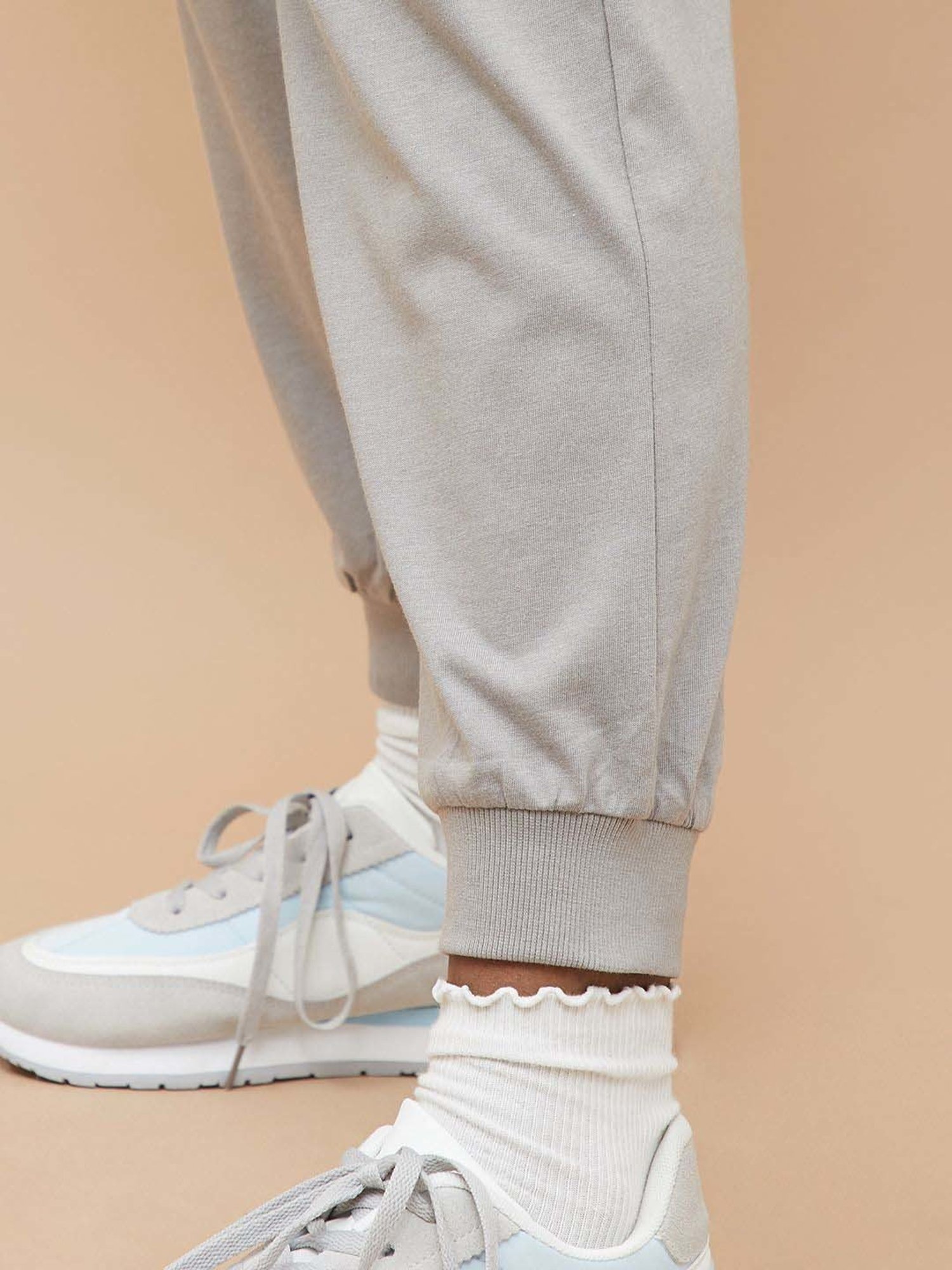 KAPPA Grey Cotton Mid Rise Sports Joggers