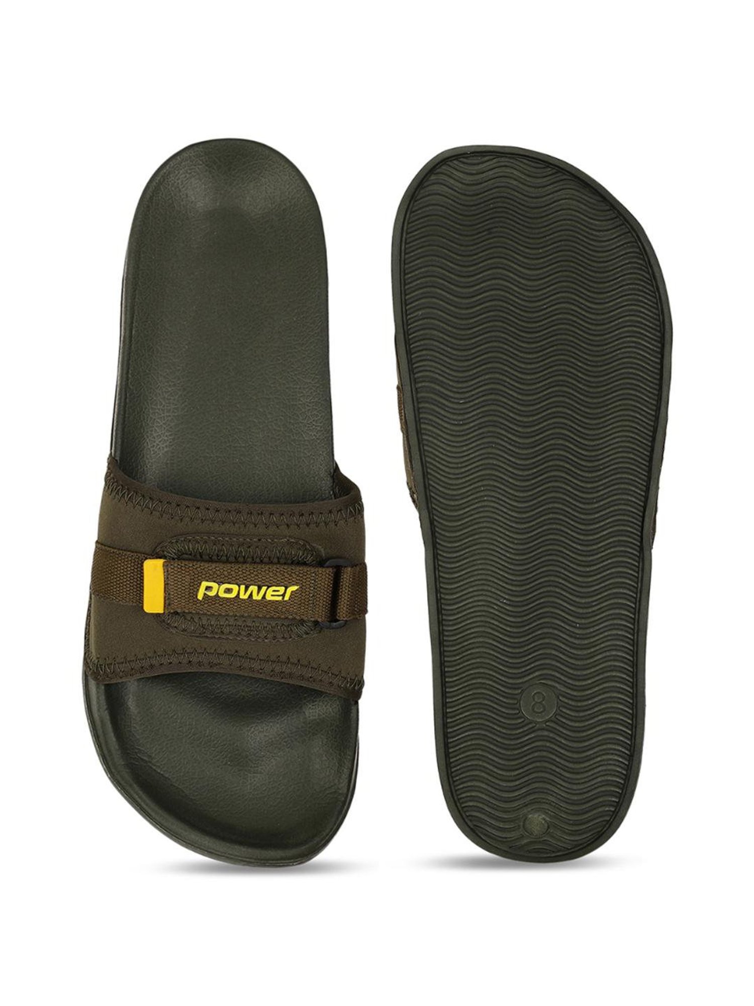 Power by Bata Men's Olive Slides