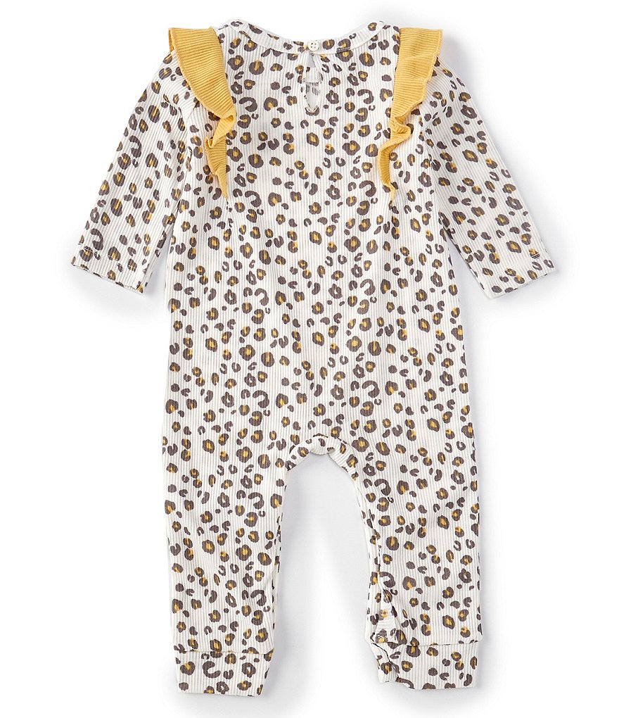 Baby Starters Baby Girls 3-9 Months Long Sleeve Leopard Coverall