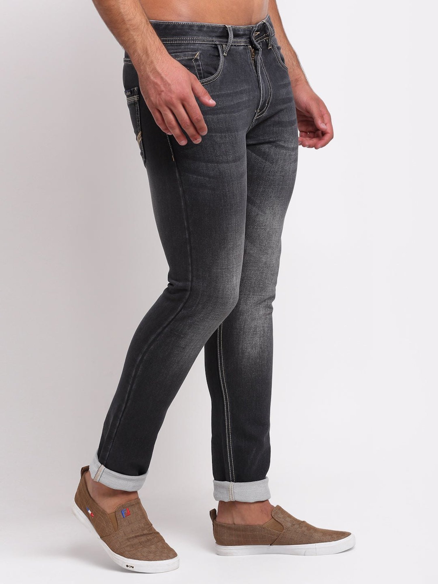Louis Stitch Roasted Grey Slim Fit Jeans