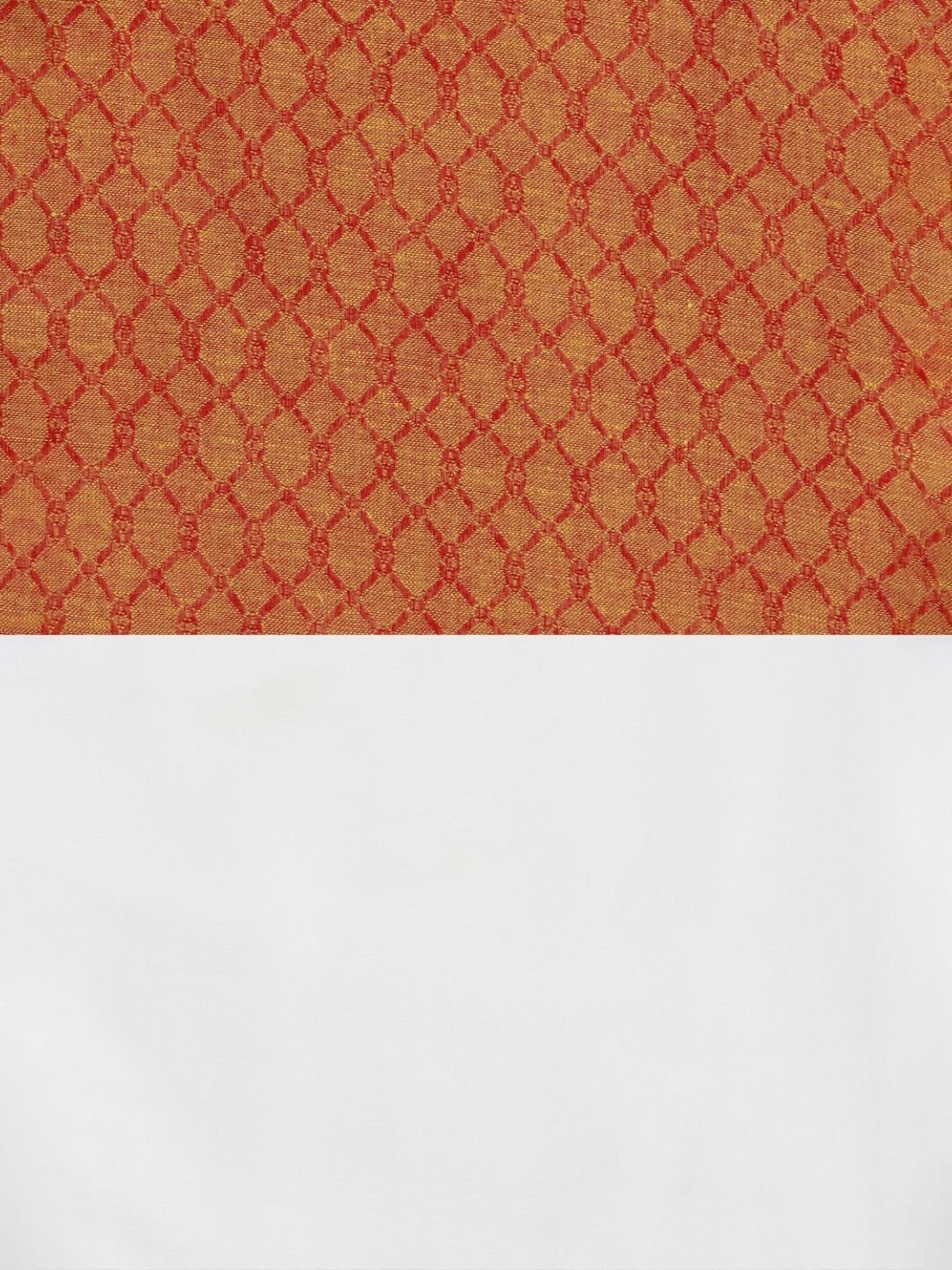 Indus Route by Pantaloons Kids Red & White Cotton Textured Pattern Full Sleeves Kurta Set