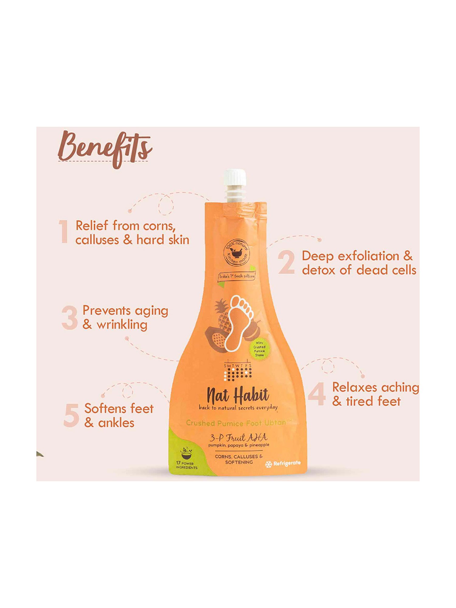 Kazarmaa Lemongrass Foot Scrub with Scrubber Tools - 200 gm