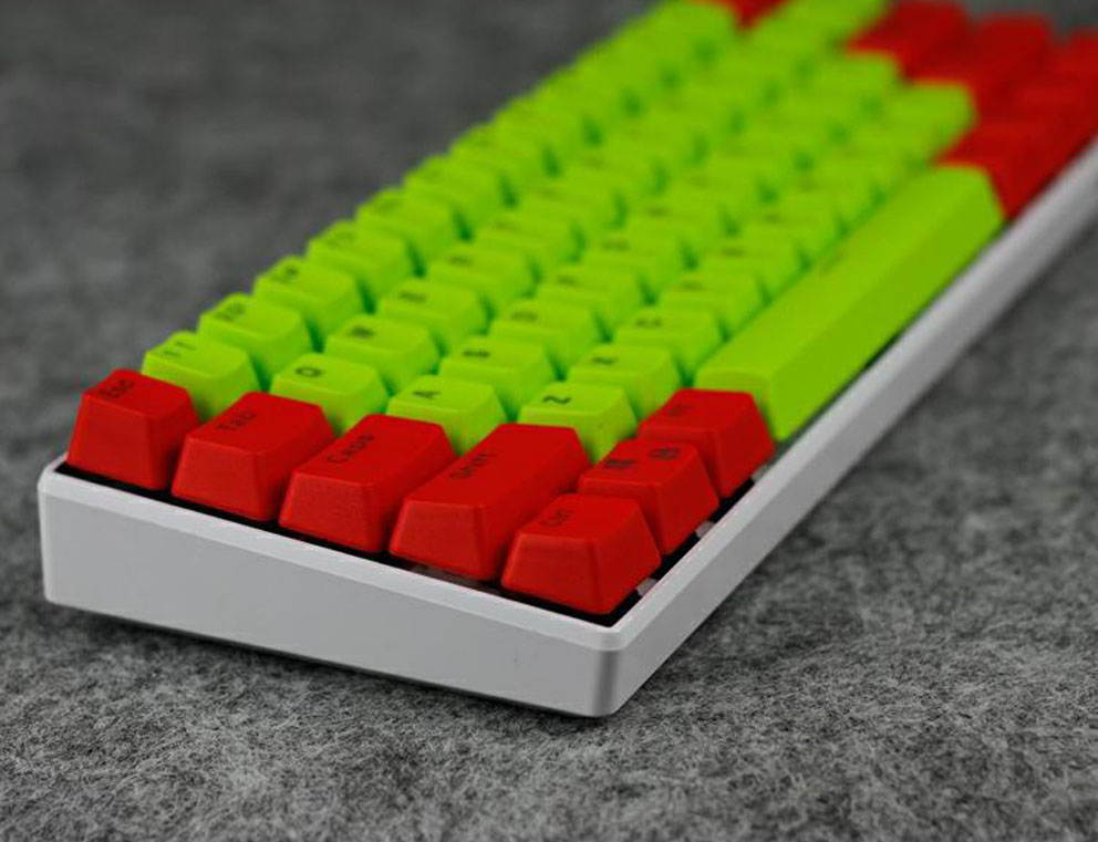 CUUWE 61 PBT Keycaps for 60 Percent Keyboard, Backlit Keycap Set for Mechanical Gaming Keyboard OEM Profile Keycaps with Key Puller for Cherry MX Switches GH60/RK61/GK61/Annie pro 2