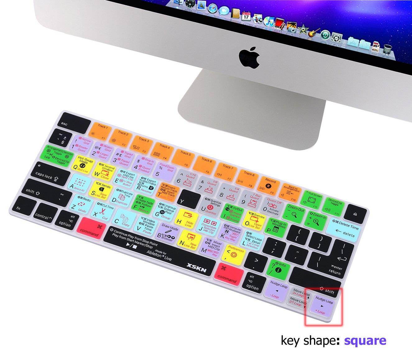 XSKN Magic Keyboard Ableton Live Shortcut Keyboard Cover, Durable Ableton Hotkeys Silicone Keyboard Skin for Apple Magic Keyboard MLA22LL/A