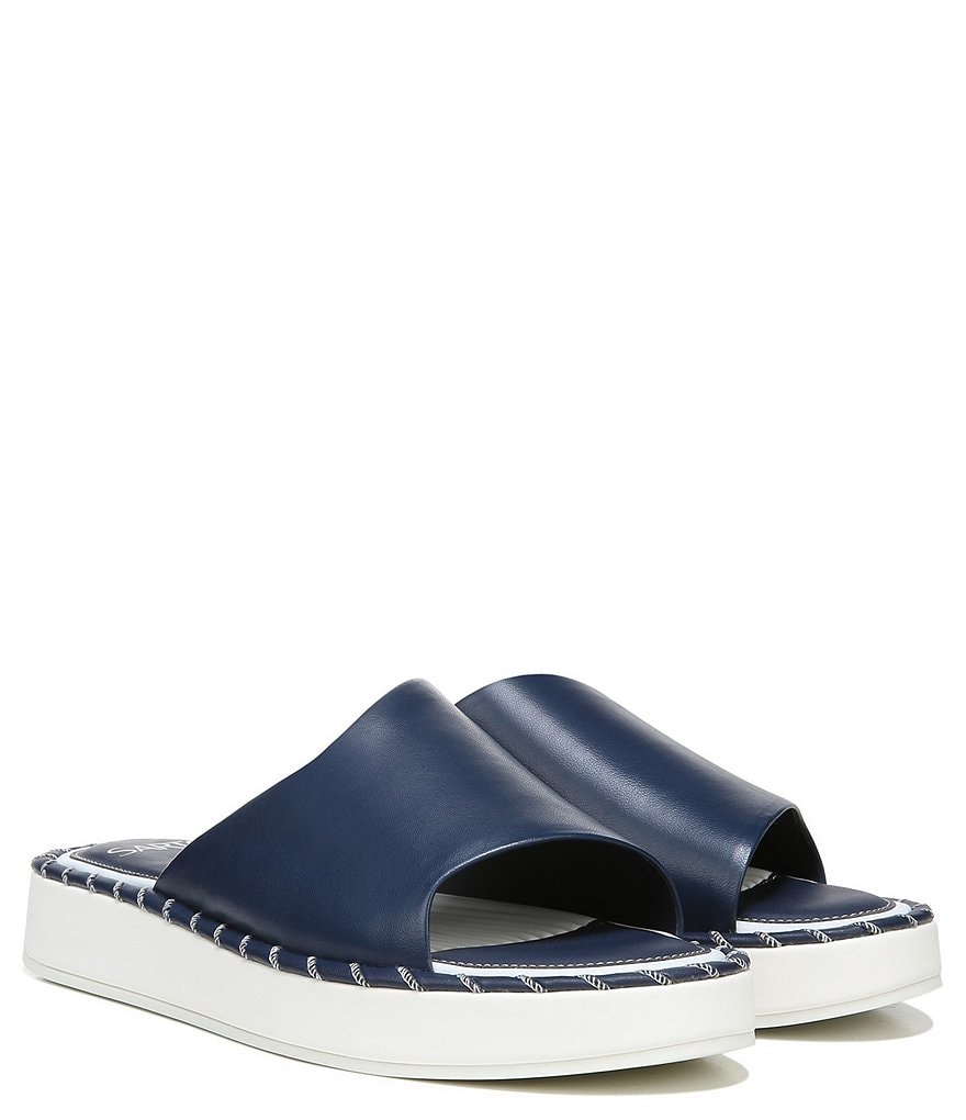 Sarto by Franco Sarto Zoe Leather Platform Slides