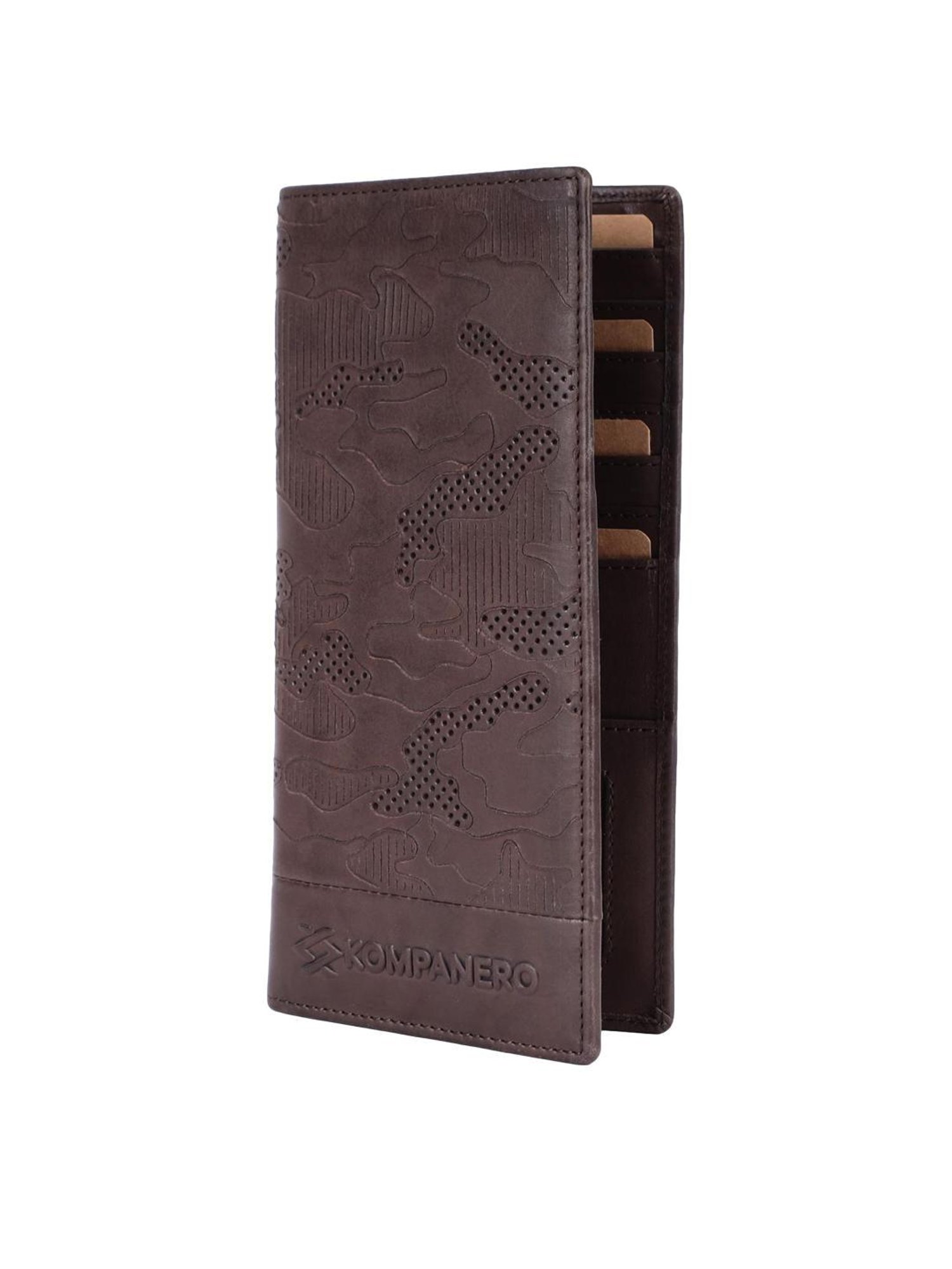 KOMPANERO Garrison Tan Printed Bi-Fold Wallet