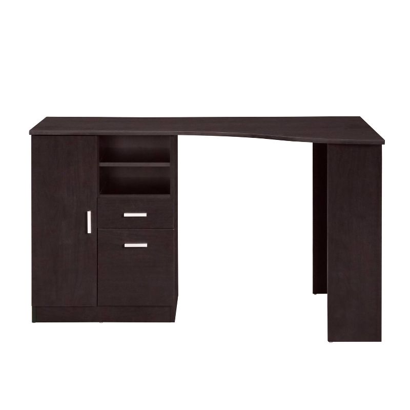 Classic Office Desk with Storage Espresso - Techni Mobili