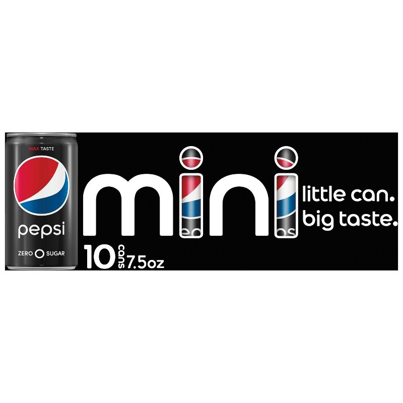 Pepsi Zero Sugar - 10pk/7.5 fl oz Mini Cans