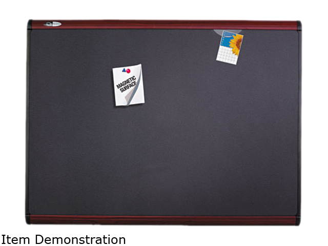 Quartet MB544M Prestige Plus Magnetic Fabric Bulletin Board, 48 x 36, Mahogany Frame