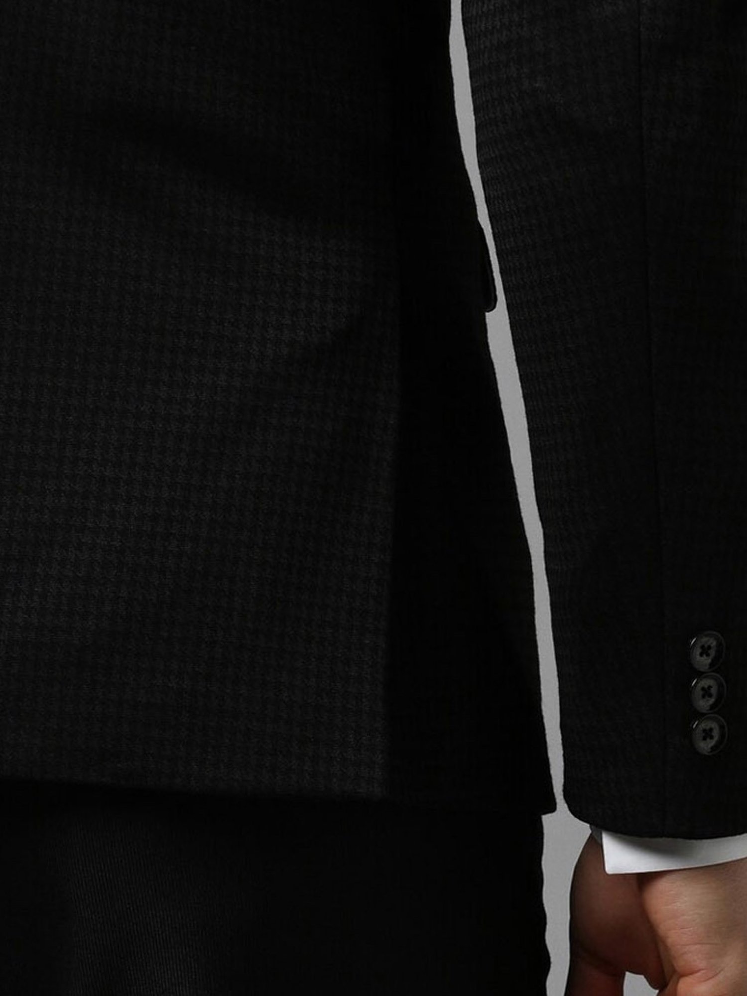 Allen Solly Black Slim Fit Checks Blazer