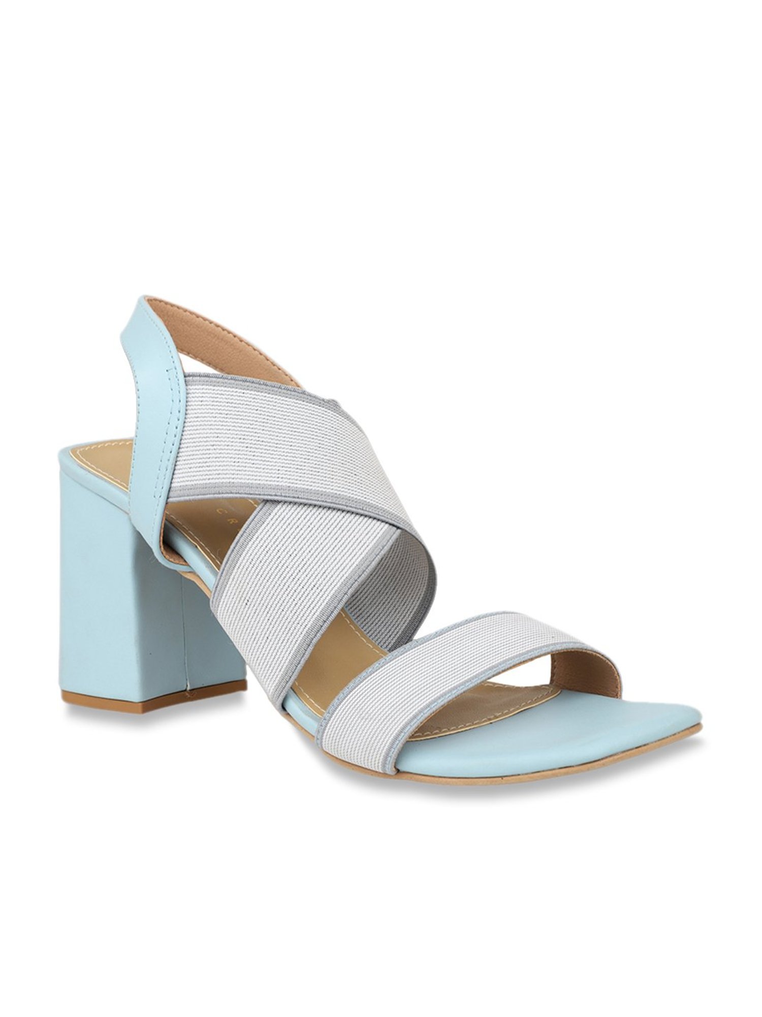 Design Crew Women's Blue Cross Strap Sandals
