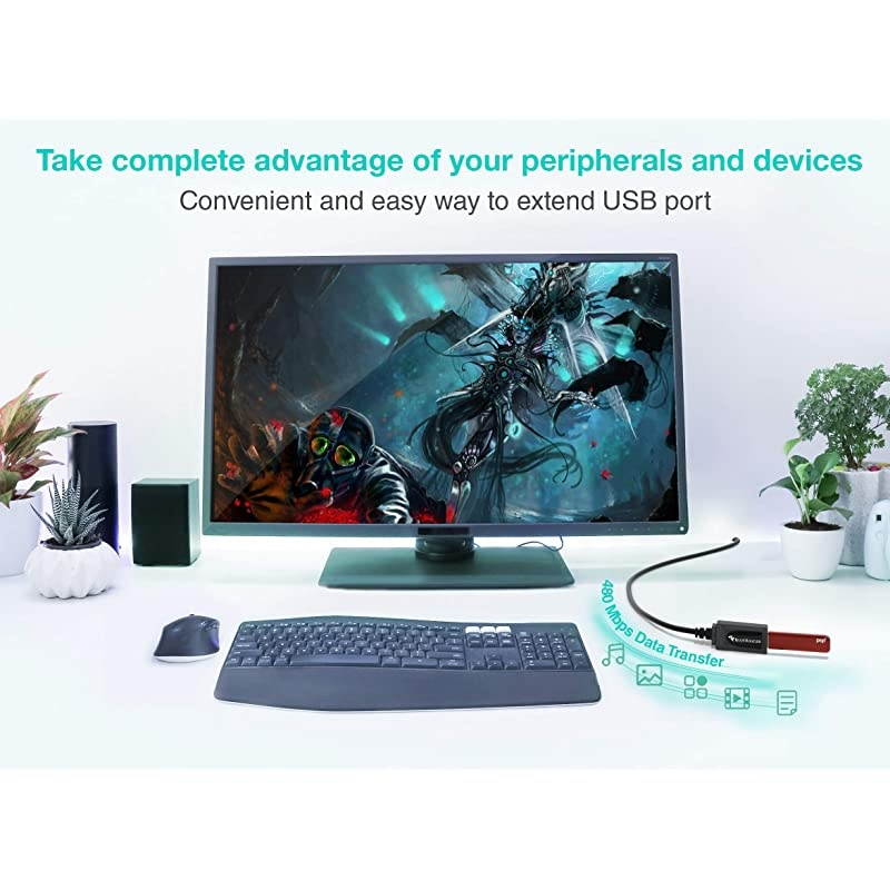 USB Extension Cable 10M 32FT Active USB 20 Type A Male to A Female Repeater Cable for Game Consoles Printer Camera