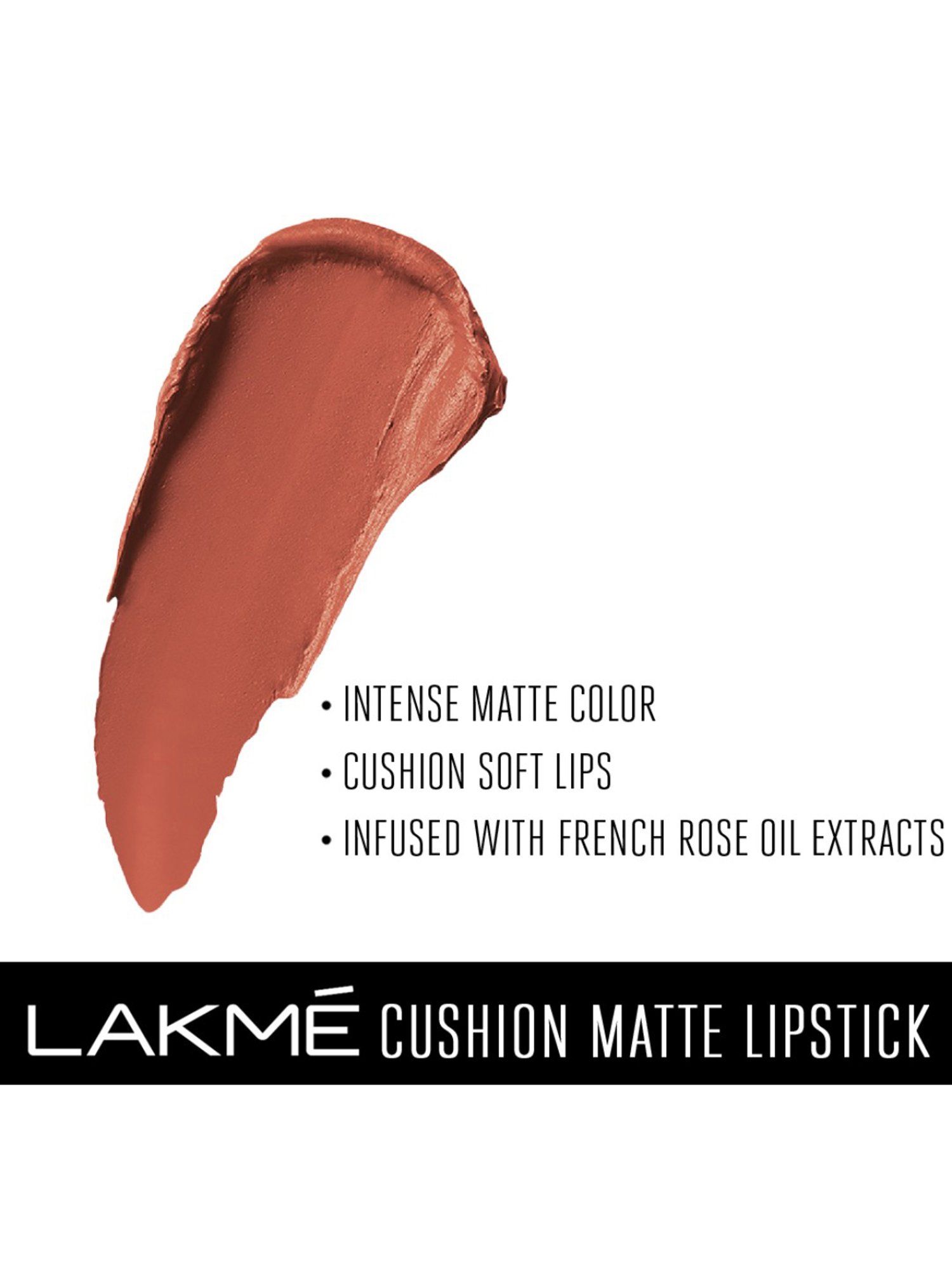 Lakme Cushion Matte Lipstick Pink Blush - 4.5 gm