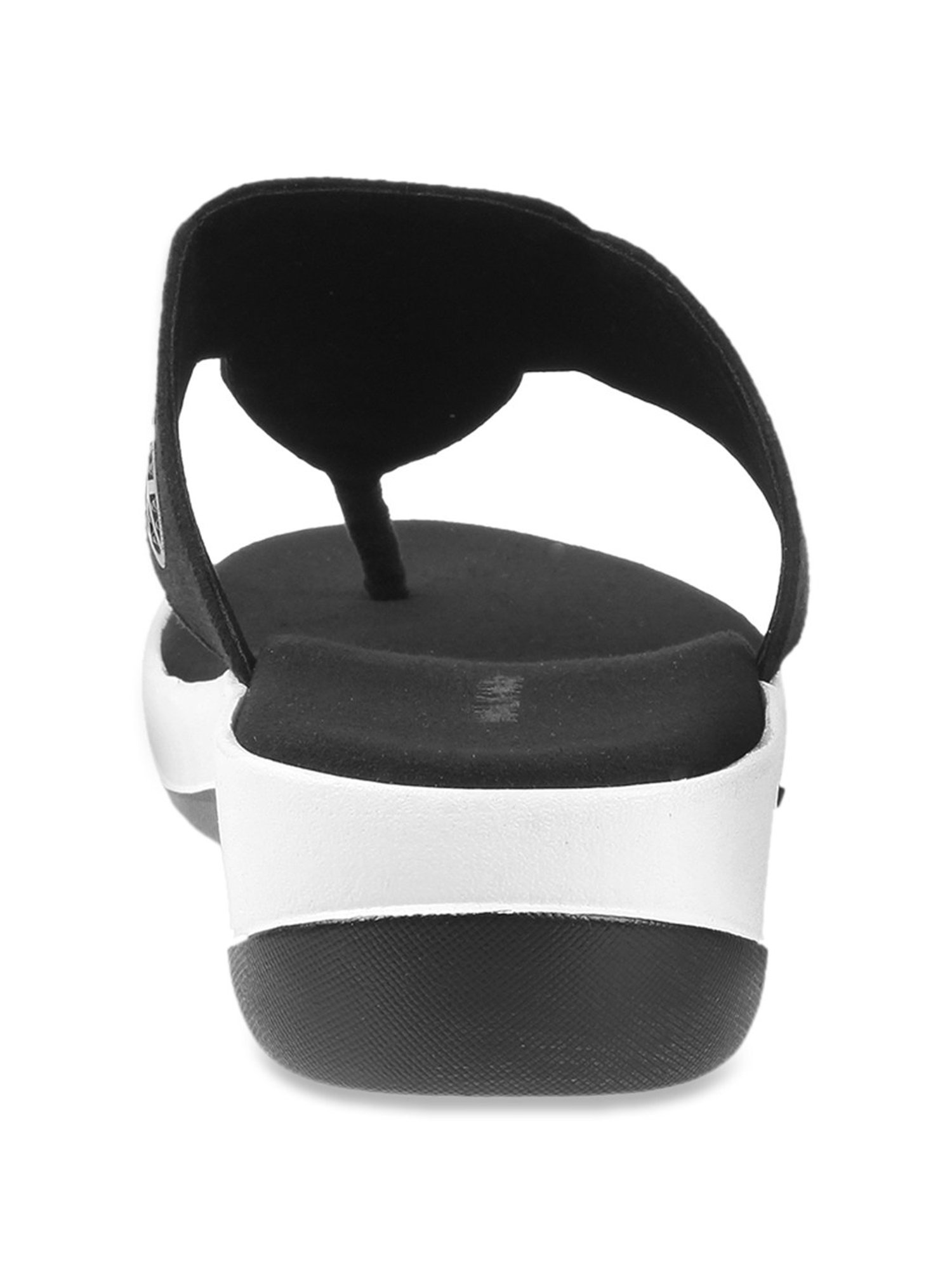 Walkway Women's Black Thong Wedges