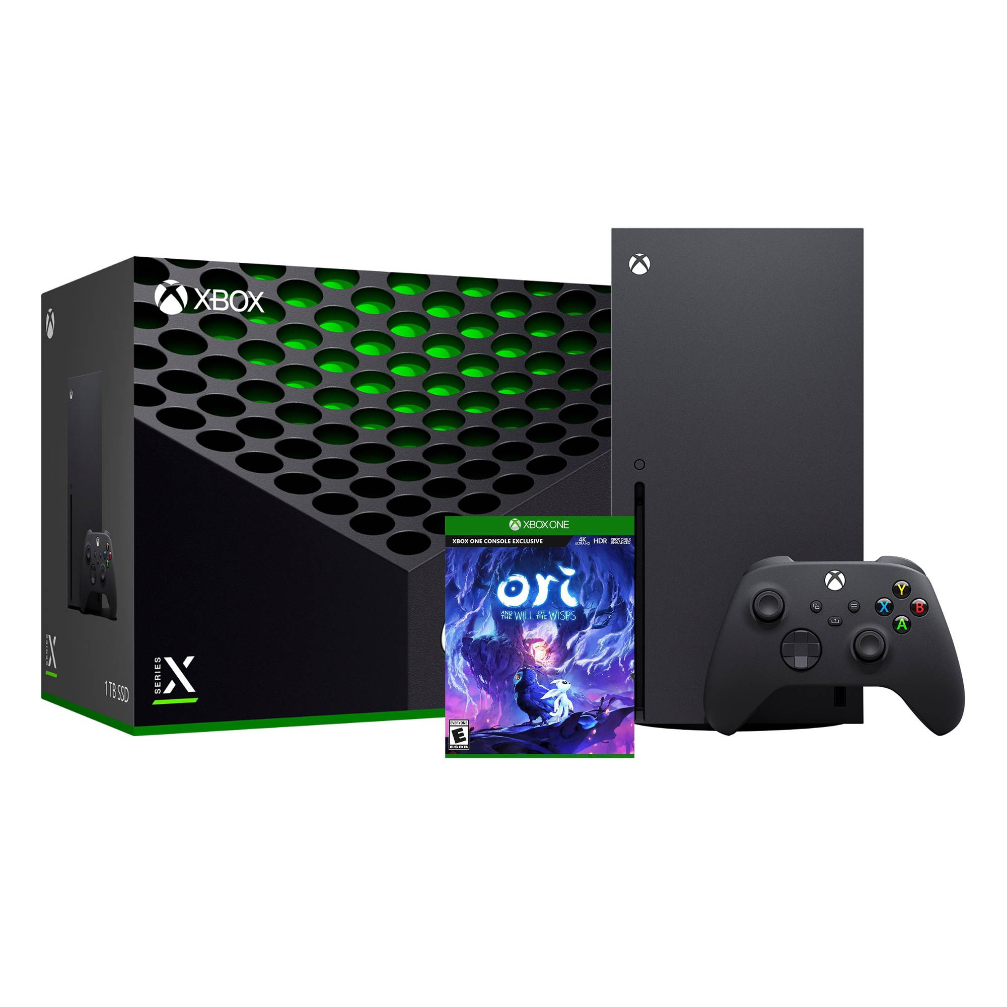 2021 Xbox Bundle - 1TB SSD Black Xbox Console and Wireless Controller with Ori and the Will of the Wisps Full Game