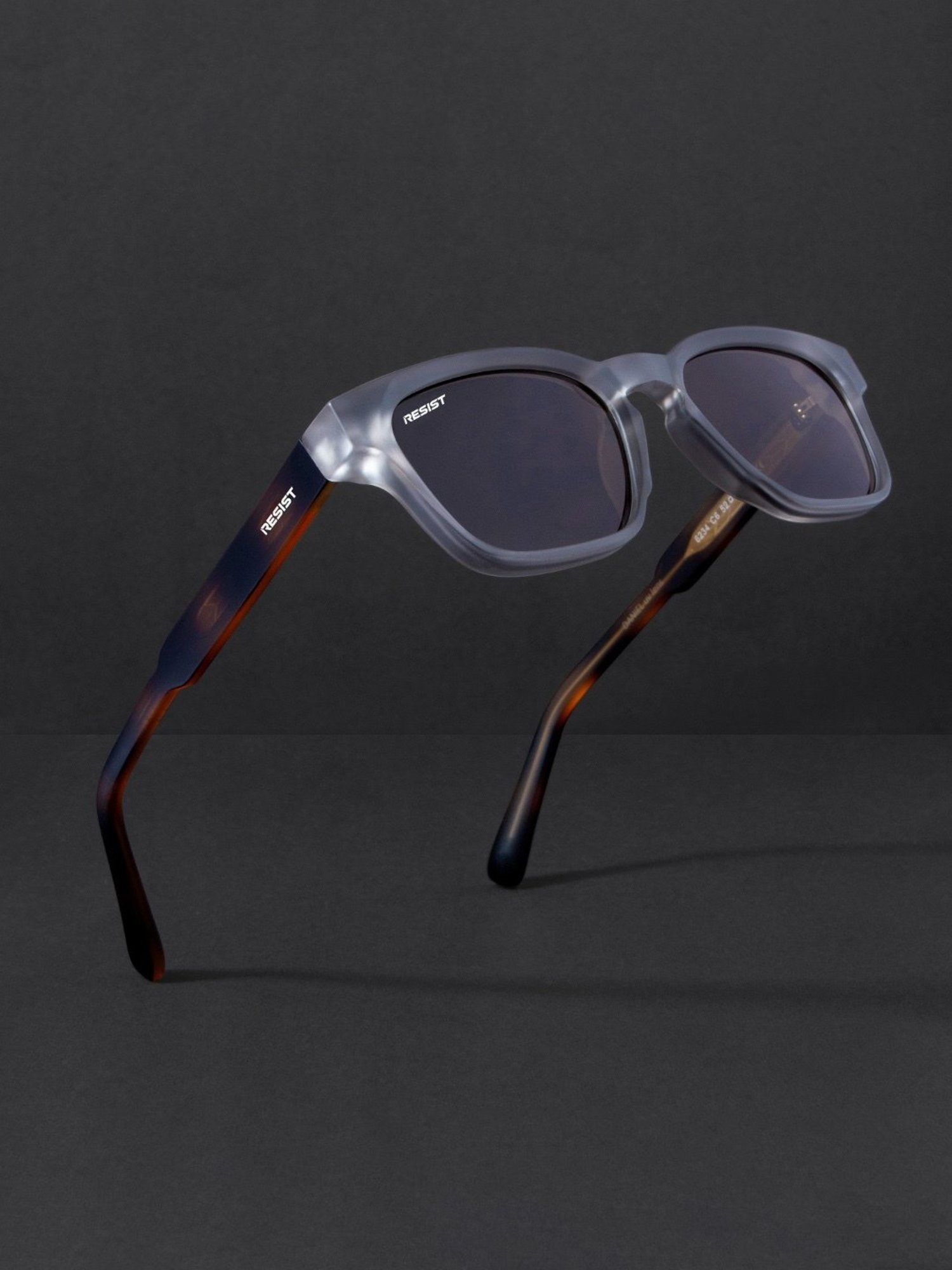 Resist Eyewear Brown Wayfarer Polarized Unisex Sunglasses