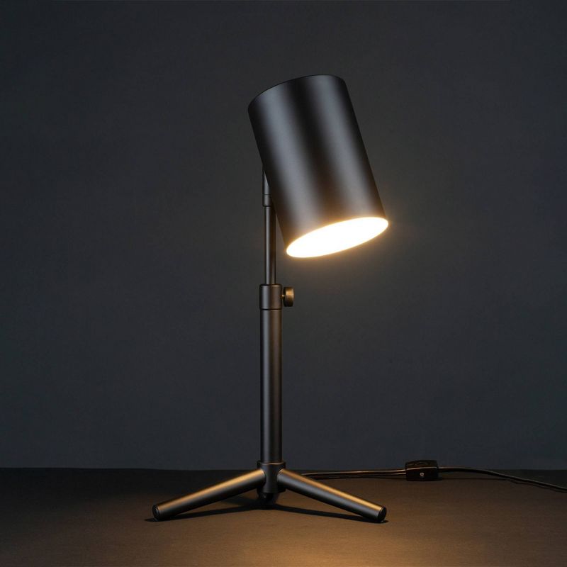 18" Pratt AdjusDesk Height Desk Lamp Matte Black - Globe Electric
