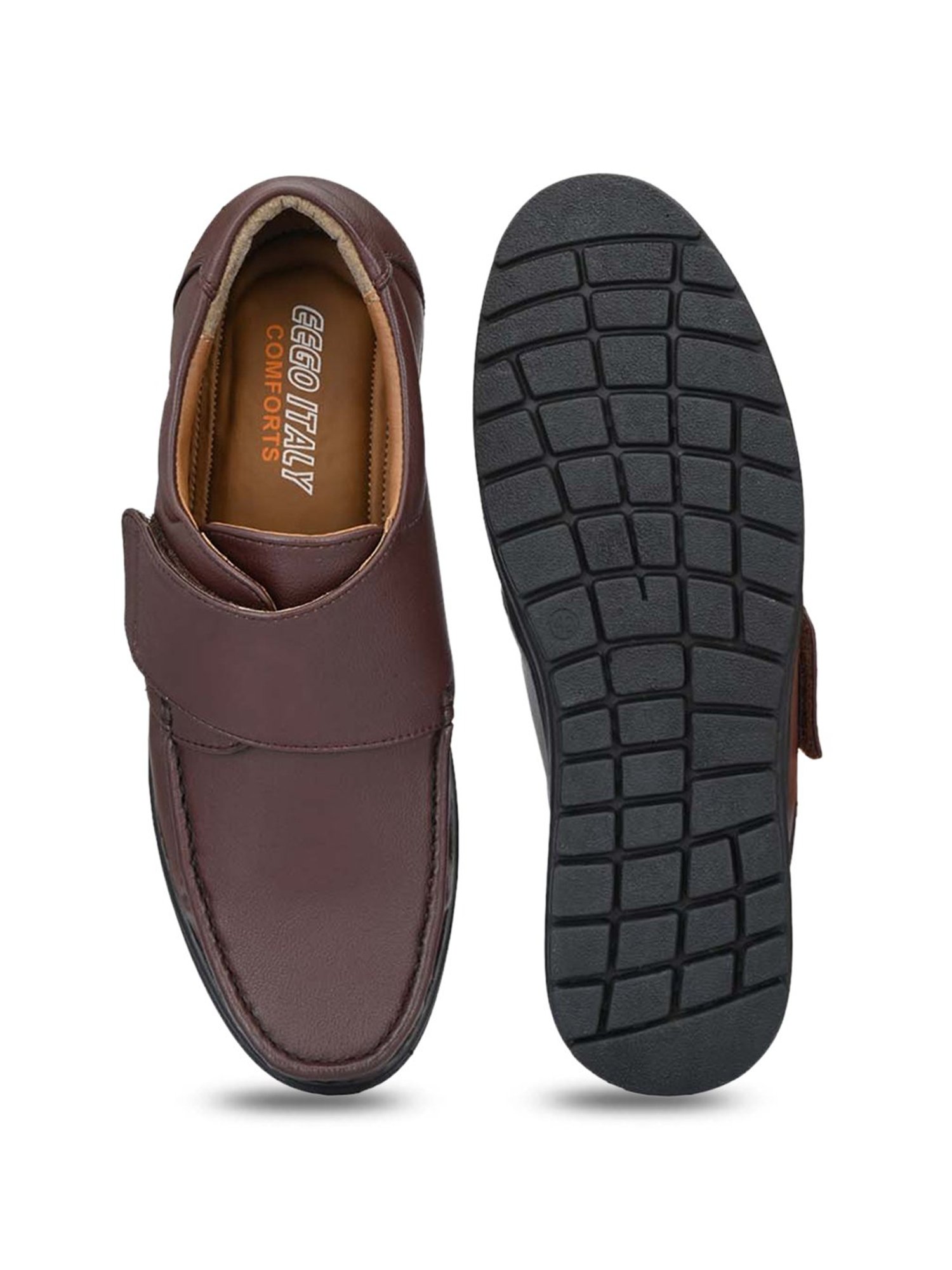 Eego Italy Men's Brown Formal Loafers