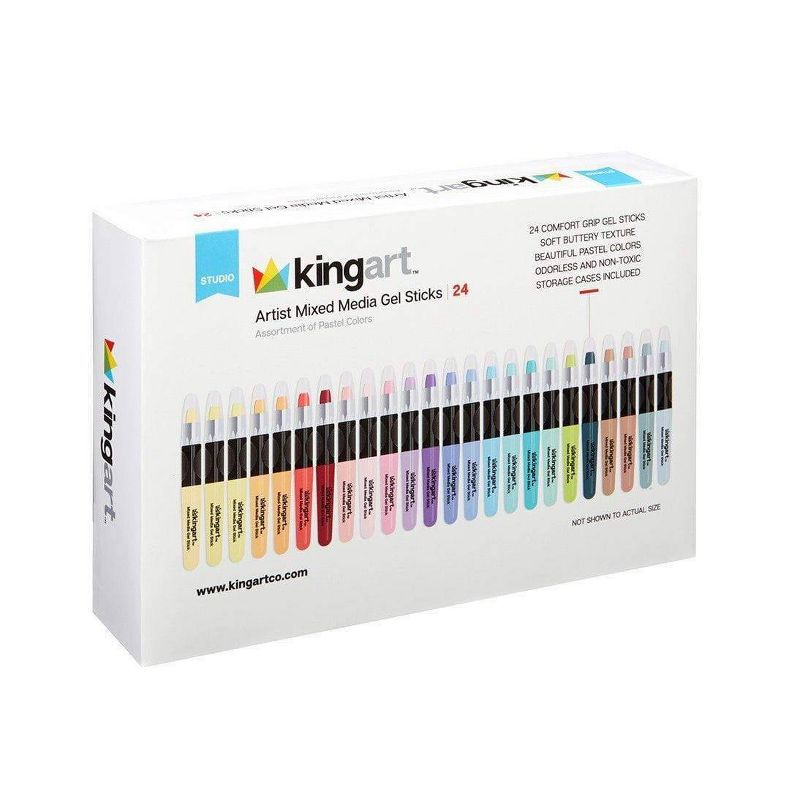 24pc Pastel Color Artist Gel Stick Set - Kingart