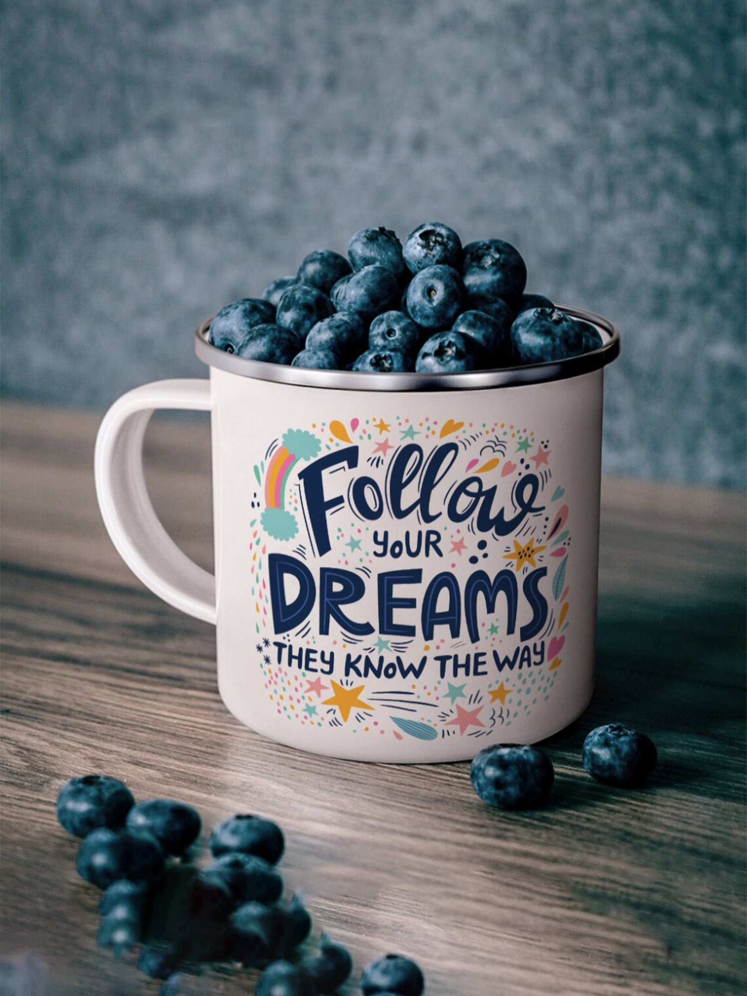 Gathari Enamel White Stainless Steel Coffee Mug