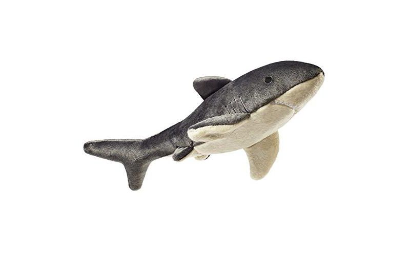 Fluff & Tuff Mac The Shark, Large Plush Dog Toy with Squeaker