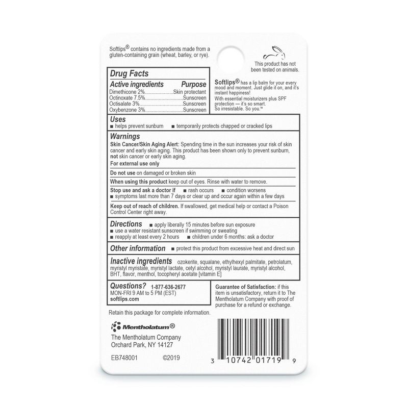 Softlips Lip Balms - Vanilla - 3pk/0.21oz