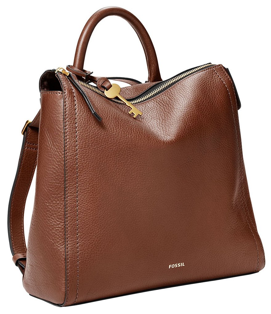 Brown Faux Leather Zipped Western Crossbody Sling Bag