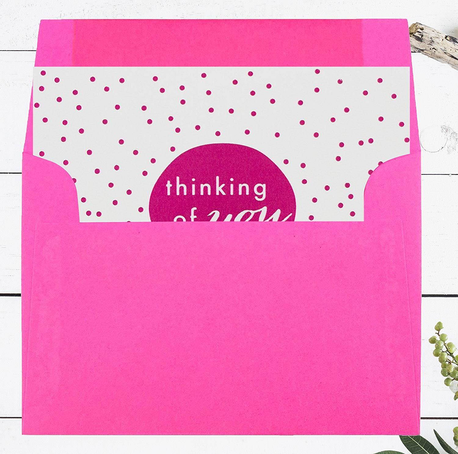 JAM PAPER 4Bar A1 Colored Invitation Envelopes - 3 5/8 x 5 1/8 - Ultra Fuchsia Hot Pink - 50/Pack