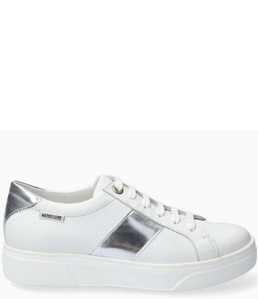 Mephisto Fay Lace-Up Leather Sneakers