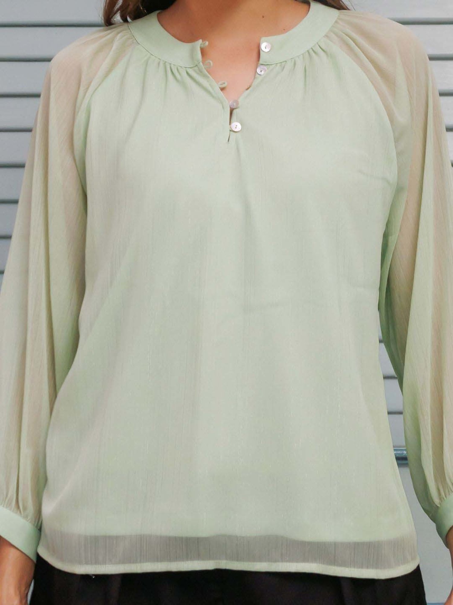 Zink London Green Straight Fit Top