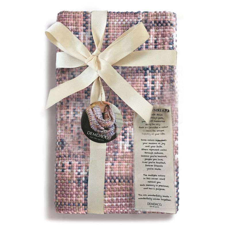 DEMDACO Pink Woven Threads Infinity Scarf One Size - Pink