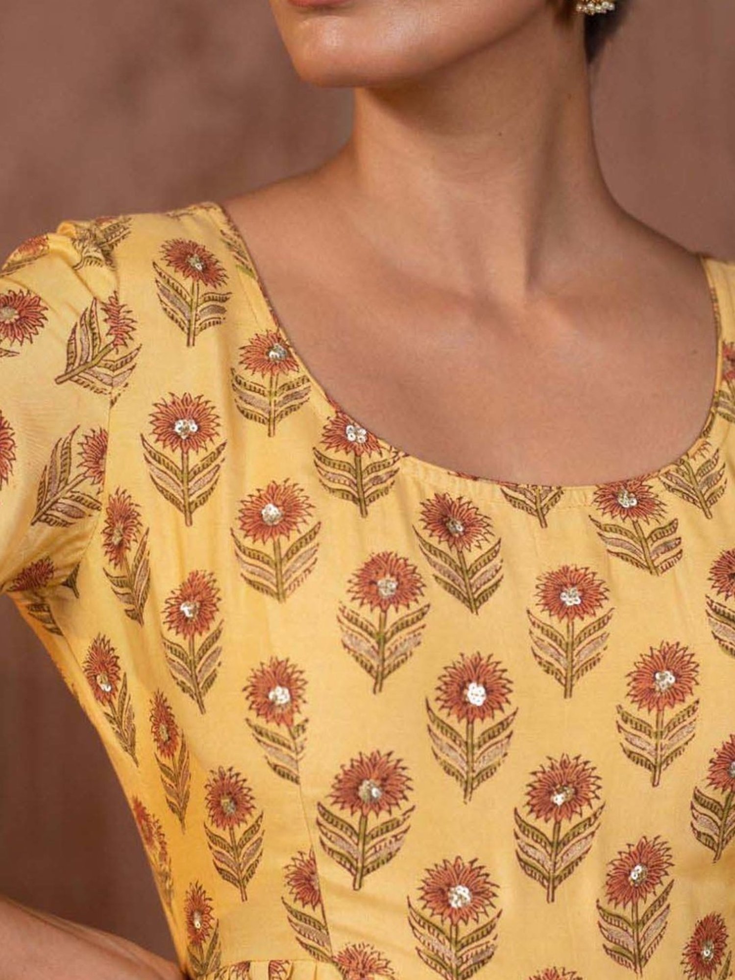 Prakriti Jaipur Yellow Chaashini Kamakshi Anarkali Kurta