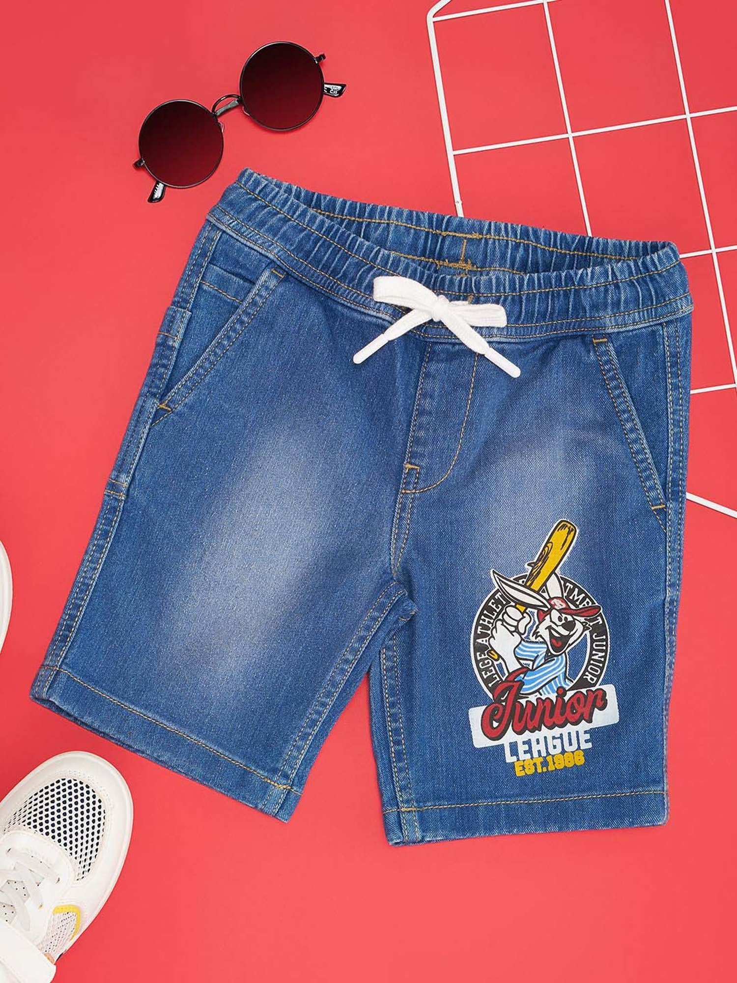 Pantaloons Baby Kids Dusk Blue Cotton Regular Fit Full Sleeves Short