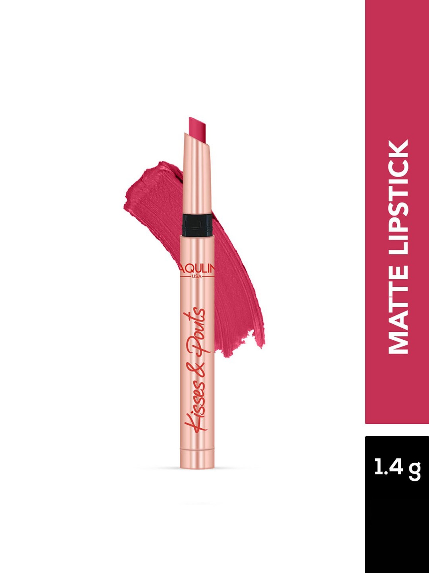 Jaquline USA Kisses & Pouts Transfer Proof Matte Lipstick Candy Kiss - 1.4 gm