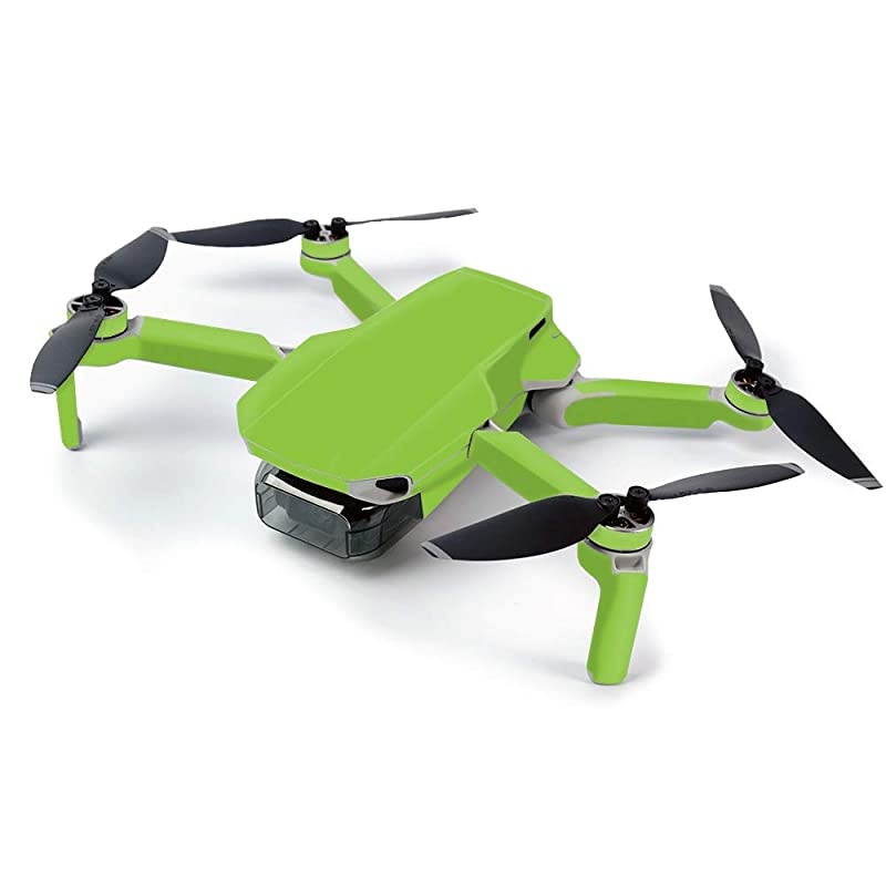 Skin for DJI Mavic Mini Portable Drone Quadcopter Solid Lime Green | Protective Durable and Unique Vinyl Decal wrap Cover | Easy to Apply Remove and Change Styles | Made in The USA