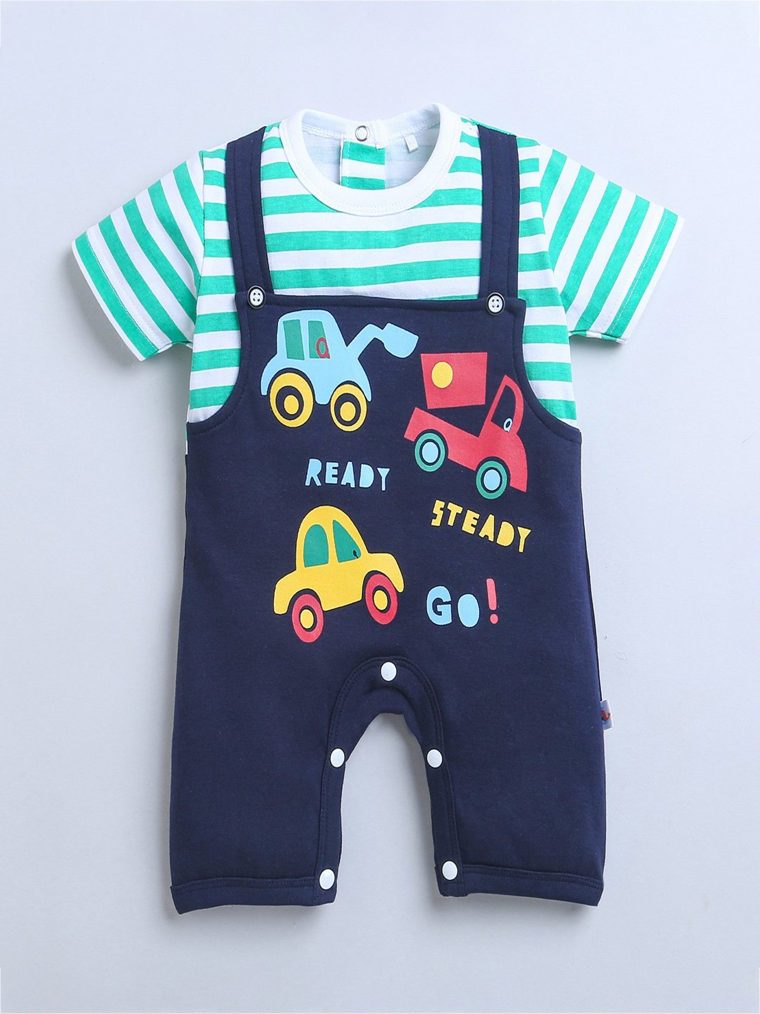 Berrytree Organic Kids Black Cotton Animals Print Rompers