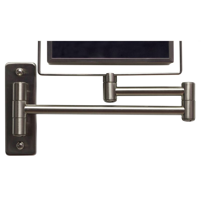 16.36" Rectangle Wall Mount Magnifying Mirror Brushed Nickel - American Imaginations