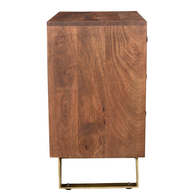 Olga Nightstand Retro SideTable with Drawer Natural - Timbergirl
