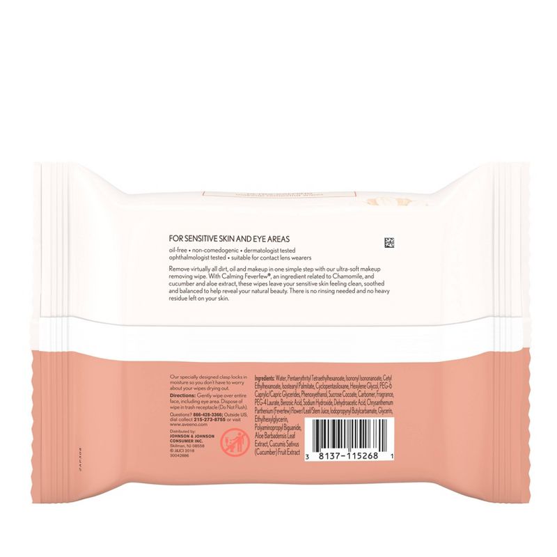 Aveeno Ultra-Calming Cleansing Makeup Removing Wipes - 25ct