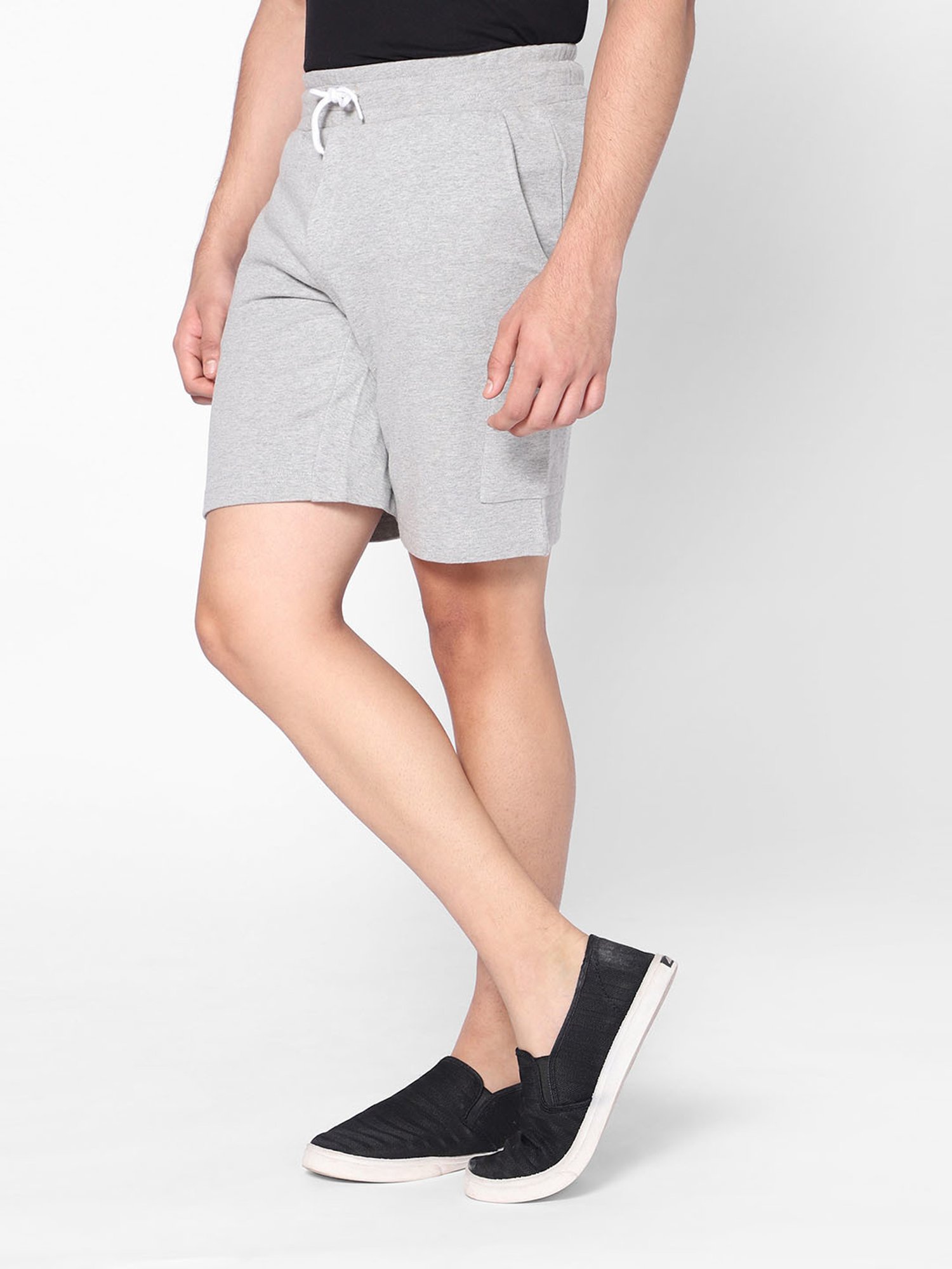 TeenTrums Boys Grey Solid Shorts