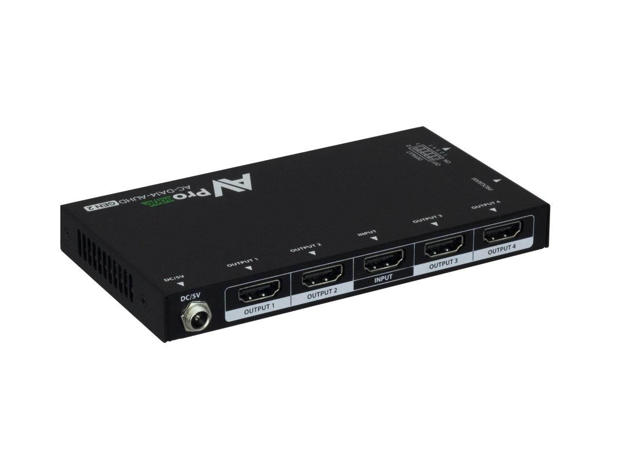 AVPro Edge AC-DA14-AUHD-GEN2 1x4 18Gbps AUHD Distribution Amplifier with Advanced EDID Management
