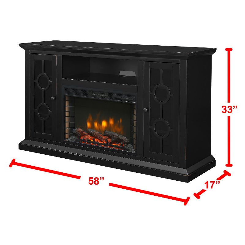 Ashby 58" Media Electric Fireplace Aged Black - Muskoka