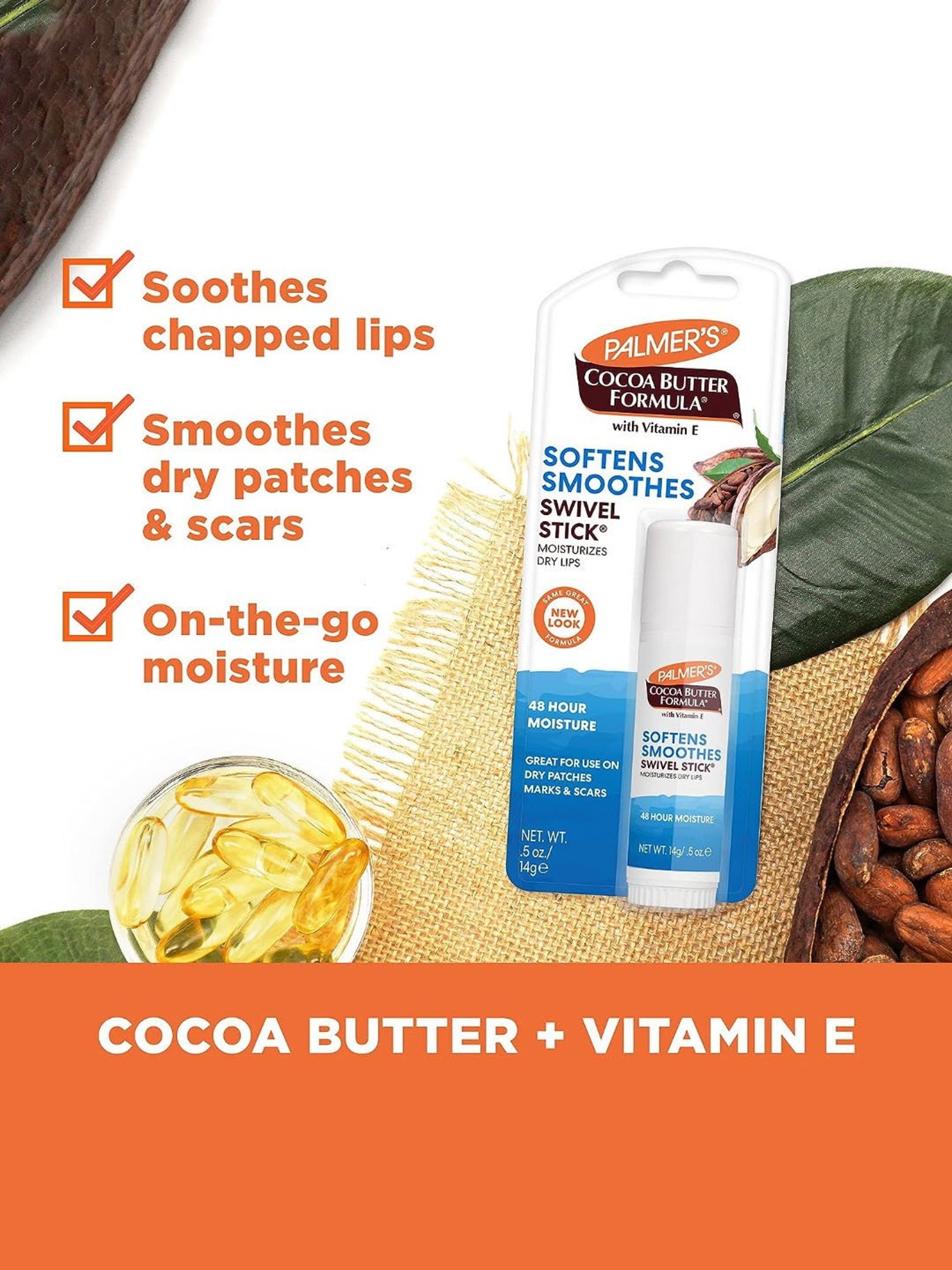 Palmer's Cocoa Butter Formula with Vitamin E Softens Smoothes Swivel Stick - 14 gm