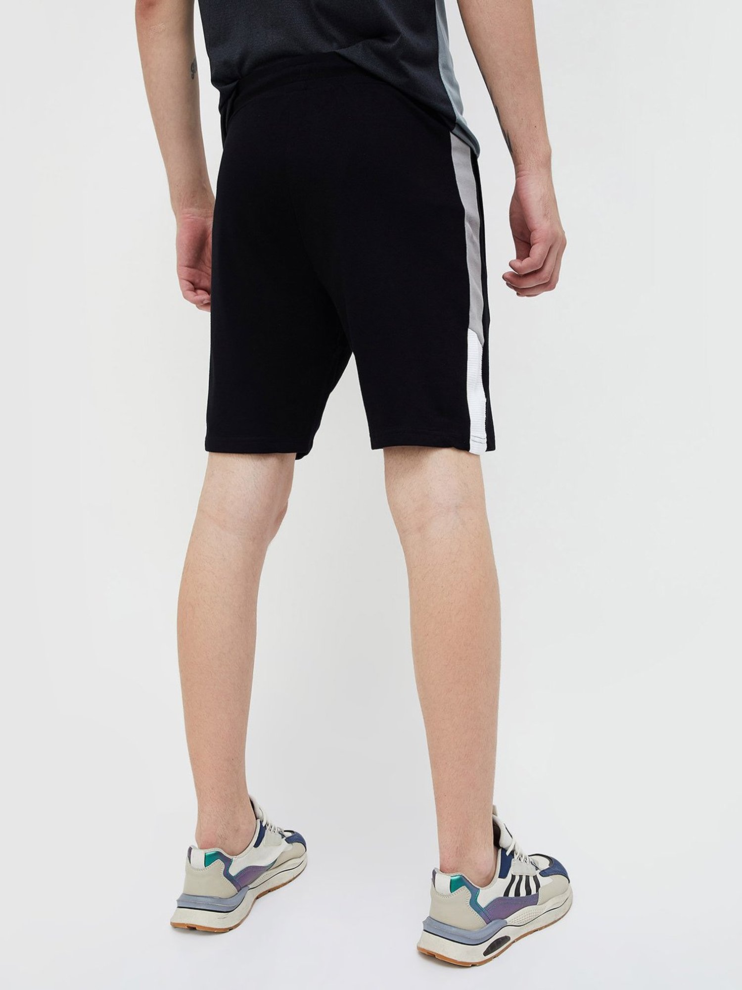 KAPPA Black Regular Fit Sports Shorts