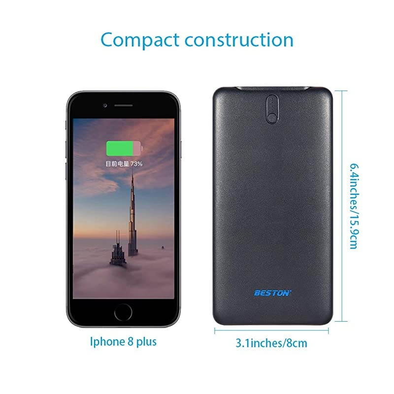 Portable Charger Ultra Slim 10000mAh Power Bank Dual HighSpeed Charging Port Battery Pack for iPhone Android Phones Tablets