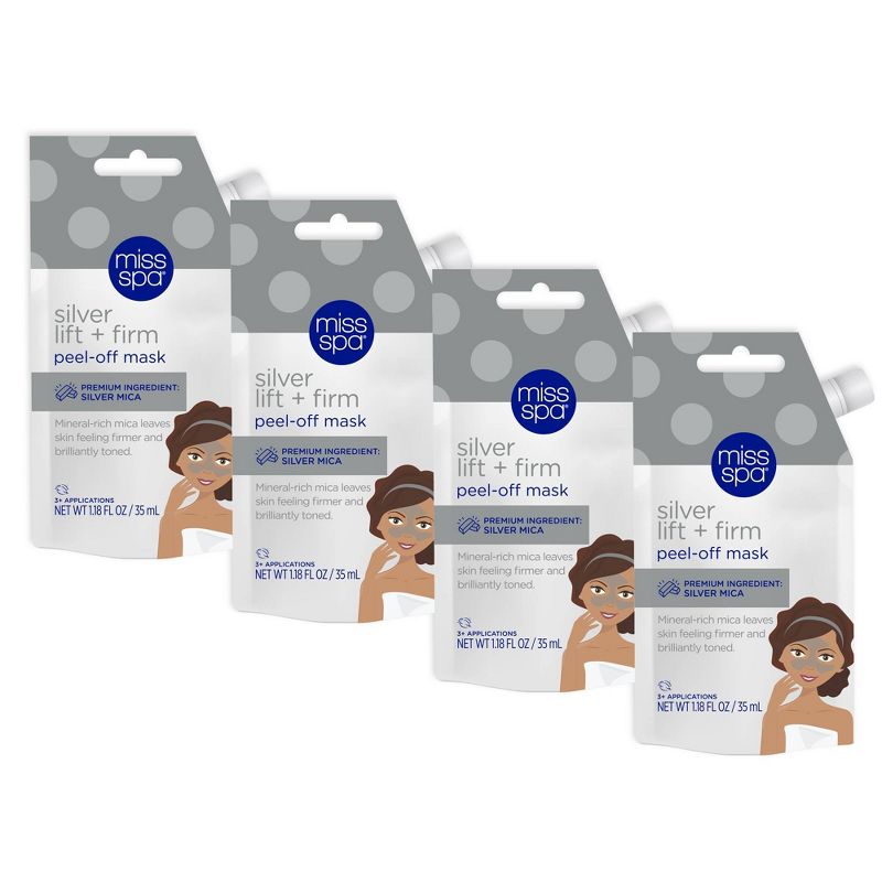 Miss Spa Silver Lift & Firm Peel Off Mask - 4pk/1.18 fl oz