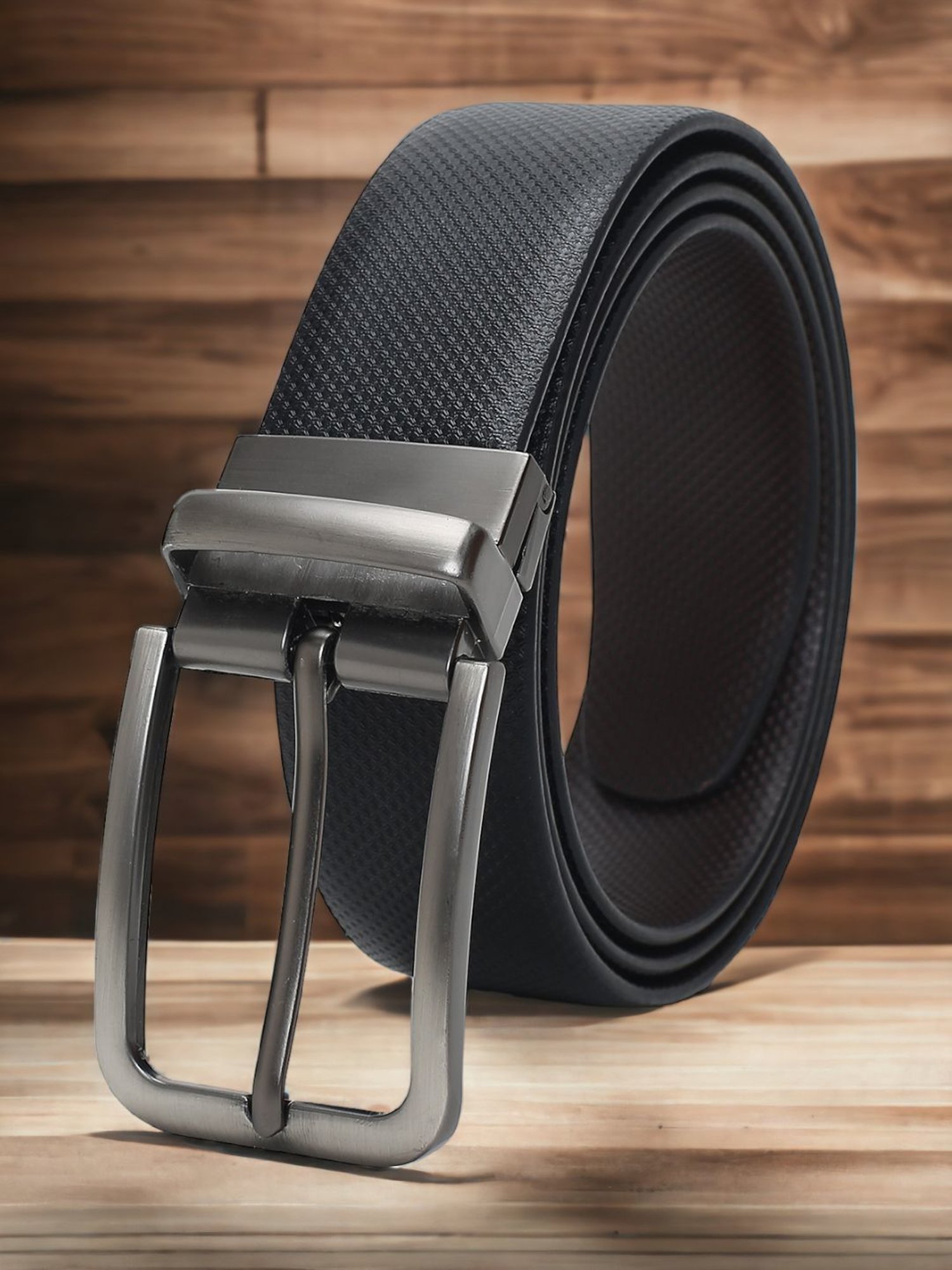 Crusset Black Formal Belt for Men