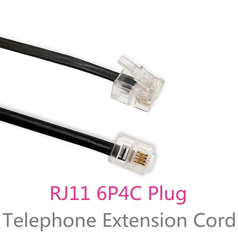 RJ11 Telephone Adapter  3PCS 2Way RJ11 6P4C Telephone Plug to RJ11 6P4C Socket Adapter and Splitter for Landline Telephone